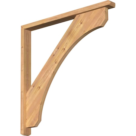 Ekena Millwork Legacy Craftsman Smooth Bracket w/ Offset Brace, Western Red Cedar, 3 1/2"W x 38"D x 38"H BKT0402X38X38LEC04SWR